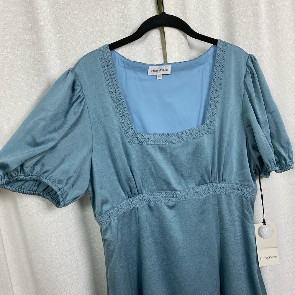 Revolve Privacy Please Blue Reagan Babydoll Mini Dress Sz.XL NWT - Picture 9 of 16